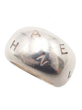 Chanel Ring Silver Logo